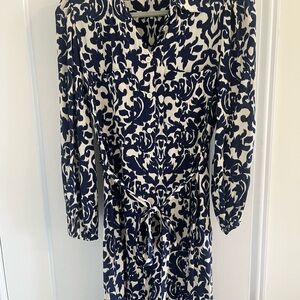Zara dress blue and white size M